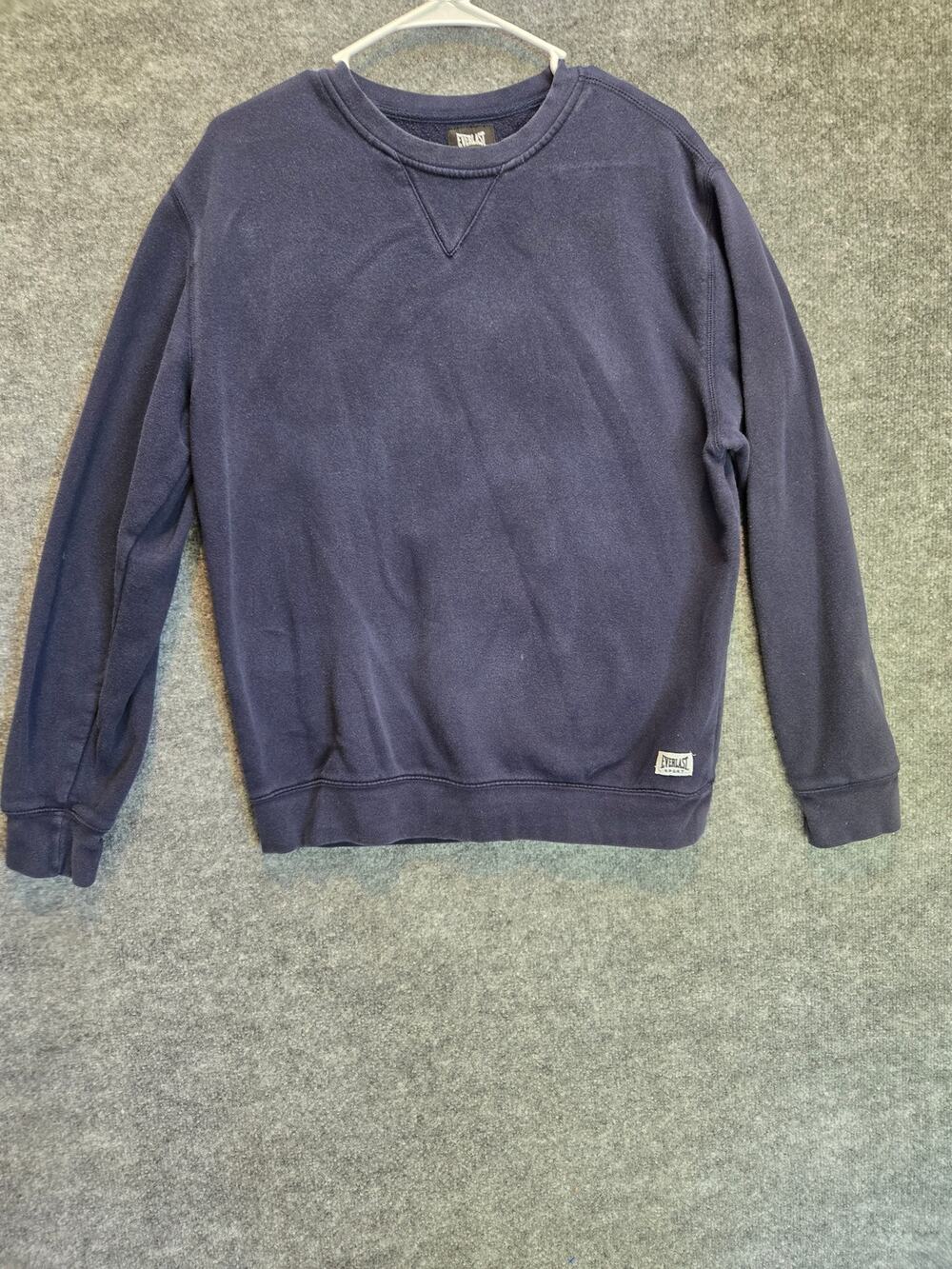 Everlast Sport Crewneck Sweatshirt Navy Blue Fleece Pullover Athletic Graphic L